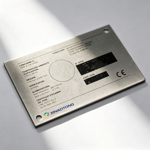 Plaque d'identification personnalisée en acier inoxydable gravée en usine, résistante à la corrosion, avec logo, pour machines et équipements - Product Image 6