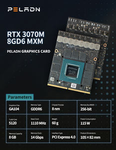 Hersteller Peladn Geforce RTX 3070M 3070TI <span class=keywords><strong>M</strong></span> 8GB GDDR6 MXM Laptop-Grafikkarte RTX 3080M 16GB 256-Bit Gaming-Grafikkarte MXM - Product Image 3