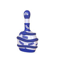 Bouteille de tequila serpent en céramique bleue et blanche avec carafe à alcool en porcelaine personnalisée au design en relief floral