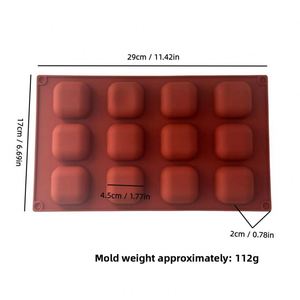 Tangchu <b>Square</b> Pillow Chocolate Mousse Cake Silicone Oven Safe Baking <b>Tool</b> DIY Handmade Soap Mold - Product Image 6