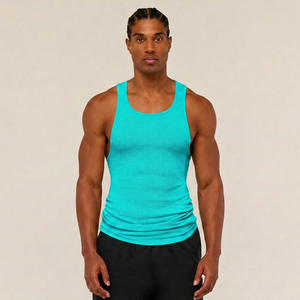 Camiseta sin Mangas de Alto Rendimiento para Hombre con Tela Elástica para Entrenamiento en Gimnasio, Running y Programas de Ejercicio - Product Image 1