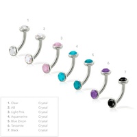 Piercing de nombril flottant multicolore en titane G23 avec opale, piercing labret, clou de piercing, bijoux en titane
