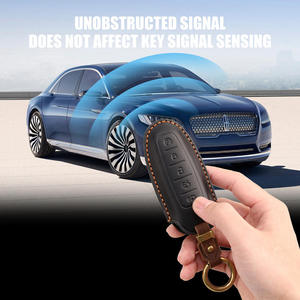Nouvel étui à clés vintage adapté aux séries Lincoln Aviator, Navigator et Navigator, porte-clés de voiture en cuir véritable - Product Image 4