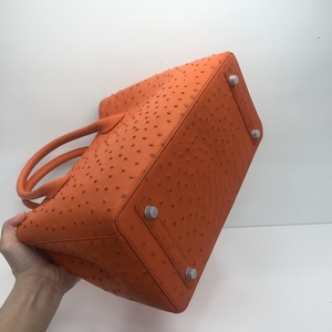 Sac fourre-tout en cuir d'autruche véritable, sac à bandoulière de luxe de créateur, sac à main portable durable, capacité 10-11L - Product Image 3