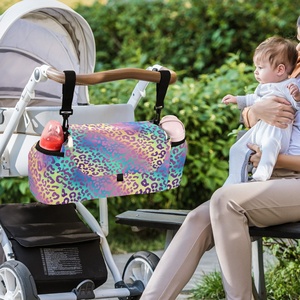 Sac à langer portable personnalisé à imprimé léopard, sac à langer pour maman, sac à langer pour bébé, organisateur de poussette pour femmes - Product Image 6