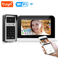 Système d'interphone vidéo Wifi pour bâtiment avec application intelligente Tuya multilingue, fabriqué en Chine, avec moniteur intérieur de 7 pouces, PST-DB10-IDS