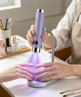 Lampe à ongles professionnelle Snrqi avec écran LCD personnalisé, séchoir UV LED sans fil mini portable pour le durcissement des ongles