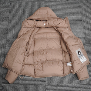 Giacca Imbottita di Lusso <span class=keywords><strong>Marrone</strong></span> per Uomo, Piumino con Cappuccio 900 Fill per Donna - Product Image 4