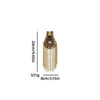 Appliques en tissu feutré brodé à la main, style punk métallique transfrontalier, avec pompons et perles, pour accessoires de costume