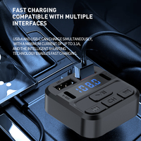 Lecteur MP3 portable pour voiture mains libres avec garantie d'un an, double ports USB Type-C, transmetteur FM et chargeur de voiture