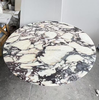 Table basse avec ensemble de table d'appoint, cube de bureau moderne en marbre Naure Table basse de haute qualité Calacatta Viola Plinth