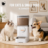 Comedero Automático para Gatos de 4L con Batería de Respaldo, Alimentación por USB-C en Caso de Corte de Energía, Programación de Comidas