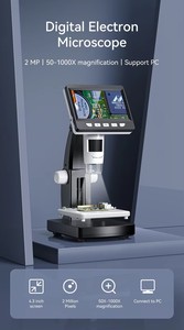 ODM <span class=keywords><strong>Microscopio</strong></span> Cámara Video 2MP 8LED Pantalla LCD de 4,3 pulgadas <span class=keywords><strong>Comprar</strong></span> en línea <span class=keywords><strong>Microscopio</strong></span> digital electrónico monocular para reparación de teléfonos móviles - Product Image 5