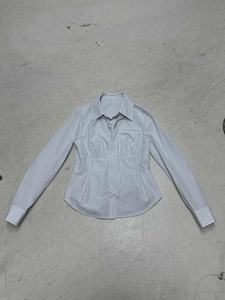 Blusa Elegante de Oficina para Mujer, Corte Regular, Color Sólido, con Lazo y Diseño Sencillo, en Poliéster - Product Image 2