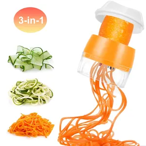 Draagbare Spiralisator Groentesnijder 3 In 1 Zware Vegetarische Spiraalsnijder Zoodle Pasta Spaghettimaker Voor Koolhydraatarm Paleo