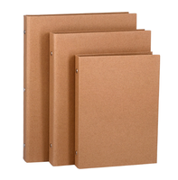 Classeur à anneaux en carton kraft recyclable personnalisé A4, A5, A6 Classeur kraft
