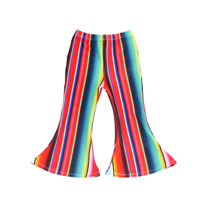ODM OEM Maßgefertigte Vintage Leopardenmuster Gestrickte Mädchen-Schlaghose Kinder Lange Alltags-Hose - Product Image 4