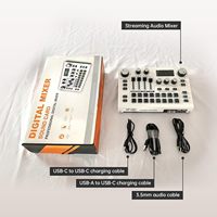 Table de mixage audio pour jeux MT-VIKI avec écran LCD 2,25 pouces, carte son en direct pour PC/téléphone, streaming en direct, enregistrement, podcast/YouTube/jeux