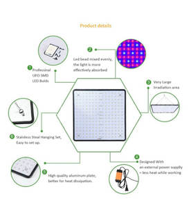 Lampada LED per Piante 45W, Luce Rossa + Blu + Bianca, Spettro Completo, per Coltivazione Indoor di Verdure e Tende <span class=keywords><strong>da</strong></span> Coltivazione - Product Image 4
