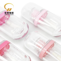 Tubes de brillant à lèvres personnalisés Tube de glaçure à lèvres ovale de couleur bonbon pour emballage cosmétique