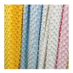 Manufacturer Customized 100% Polyester Minky Dot Velvet Super Soft Fabric OEM/ODM 150d Crystal Clear