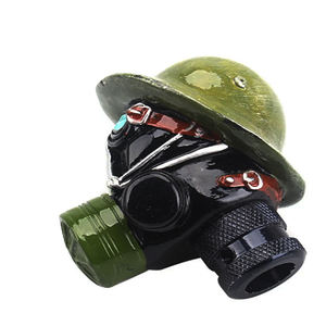 Cool Skeleton Style Car Gear Shift Knobs <span class=keywords><strong>Universal</strong></span> <span class=keywords><strong>Soldier</strong></span> Skull Head Shifter Palanca 4 adaptadores Kits interiores La mayoría de los coches manuales - Product Image 3