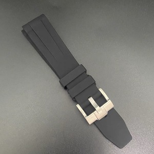 Pièces de modification de montre, bracelet de 20 mm avec boucle à languette, extrémité incurvée, bracelet en caoutchouc multicolore - Product Image 4