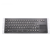 Clavier industriel intégré compact avec pavé tactile, interface USB/PS2, prise en charge multi-OS, étanche IP65, en acier inoxydable, certifié CE