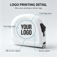 Ruban à mesurer miniature personnalisé avec logo, ruban à mesurer rétractable en acier personnalisé pour cadeau promotionnel d'entreprise