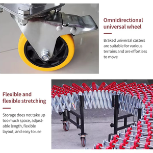 ระบบสายพานลำเลียงแบบยืดหดได้ ล้อเลื่อนแบบยืดหยุ่น ทนทาน ผลิตจากสแตนเลส รองรับน้ำหนักได้ 100 ตัน/ชม. เหมาะสำหรับร้านอาหารและใช้ในบ้าน - Product Image 2