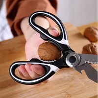 Ciseaux de cuisine multi-usages en acier inoxydable SANRENMU pour couper la viande et les aliments, prix direct usine OEM