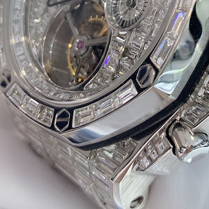 Bracelet de montre personnalisé CNC en or 9K-18K PP/RLX 22mm-Accessoires de montre de luxe incrustés de diamants cultivés en laboratoire - Product Image 3