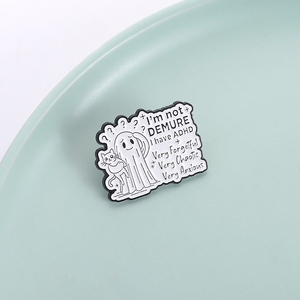 เข็มกลัดเคลือบเพื่อสุขภาพจิตเข็มกลัดรูปแมวฮาโลวีนของขวัญสำหรับเพื่อน - Product Image 1