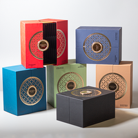 Boîte en papier d'emballage de luxe pour cosmétiques, soins de la peau, huiles essentielles et parfums, design personnalisé, matériaux créatifs, design haut de gamme, double porte