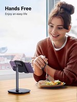 Support de bureau réglable pour smartphone LP280 UGREEN, support de tablette en ABS, accessoires de bureau, base lestée pour iPhone Samsung Xiaomi