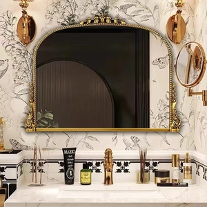Bán Buôn Lớn Vòm Tường Trang Trí Nội Thất Vàng Gương Hiện Đại Sang Trọng Cho Nhà Khách Sạn Lò Sưởi Phòng Khách Đứng Gương - Product Image 4