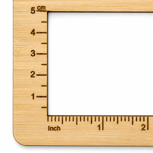 Righello Quadrato in Legno di Bambù per Misurare Lavori a Maglia, Strumento di Misurazione in Centimetri e Pollici - Product Image 6