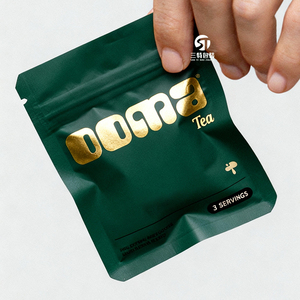 Kraft Paper Food <b>Packaging</b> <b>Bags</b> | 3 Side Seal Matte Aluminum Foil <b>Bags</b> with UV Printing - Product Image 1