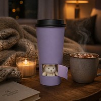 Gobelets en papier personnalisés populaires avec impression sur mesure, gobelets mystère jetables pour boissons avec fenêtre à ouverture facile pour jouets, idéaux pour les cadeaux de boutique