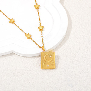 Collana con Ciondolo a Forma di Cuore Apribile LUOYUNE, con Zirconi, '<span class=keywords><strong>Sei</strong></span> la Mia Anima Gemella', Placcata in Oro 18K, Regalo con Stella e Luna - Product Image 3