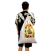 19.7x26.8 pouces lin dessiner chaîne vierge pour Sublimation Santa Sack décorations de Noël pour la maison/cadeau pour décor de vacances
