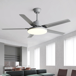 <b>Ceiling</b> Fan <b>Light</b> With <b>Led</b> <b>Light</b> 220V Flush Mount For Living Room And Study Fixed Blade Design - Product Image 2