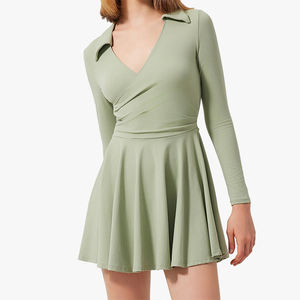 Conjunto Deportivo de Dos Piezas Anti-Exposición para Mujer: Top Transpirable de Manga Larga para Tenis, Running y Yoga con Sensación de Segunda Piel - Product Image 6