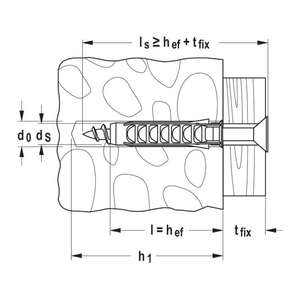 Chevilles en nylon SX-SP Fischer avec vis cylindrique (50pcs) - Product Image 4
