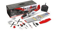 Avión RC HOSHI WLtoys A280, Simulador de Caza P51, 2.4G, Modo 3D6G, Planeador de Ala Fija con Luz LED, Juguetes de Control Remoto