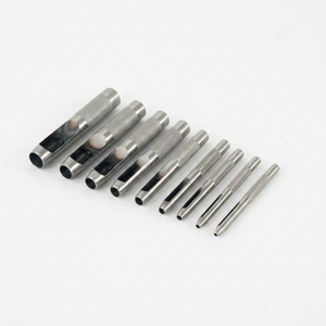 DOTTED Leather Hollow <b>Punch</b> <b>Set</b> LETTER 9 Pcs Iron Size 1/16 Inch Jewelry Tool Making Professional Equipment - Product Image 1