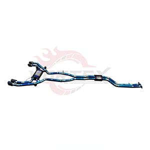 Sistema de escape Catback Valvetronic Vortex Titanium Blue para BMW X3M F97 X4M F98 3.0T S58 con puntas cuádruples negras y silenciador trasero modificado U - Product Image 4