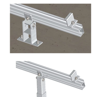 Composant de support de montage solaire réglable pour structure de toit en tôle, en aluminium, avec pied avant et pied arrière inclinables pour panneaux photovoltaïques |   Art Sign