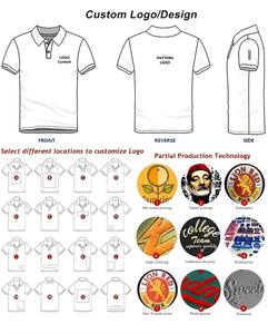 Camiseta de punto informal de negocios para hombre con logotipo personalizado al por mayor, uniforme de alta calidad de poliéster y algodón antipilling con patrón liso - Product Image 5