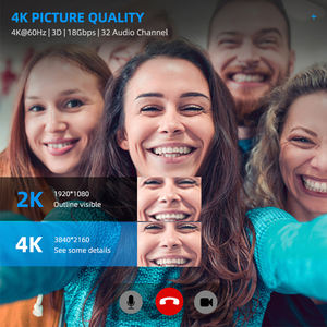 مصنع سعر جيد قسط البلاستيك نوع أسود اللون 2.0 <span class=keywords><strong>hdmi</strong></span> 4K مع إيثرنت كابل <span class=keywords><strong>HDMI</strong></span> ل 3D 2160P - Product Image 3